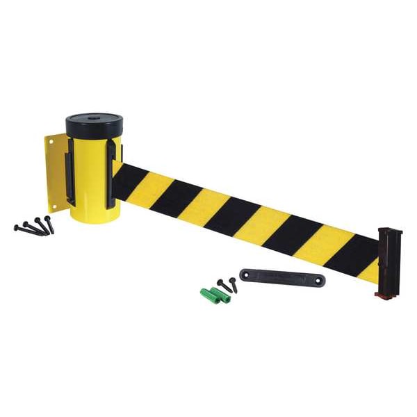 Retracta-Belt Wall Barrier, 10ft Black/Yellow Belt - WM700YW-BYD-RE