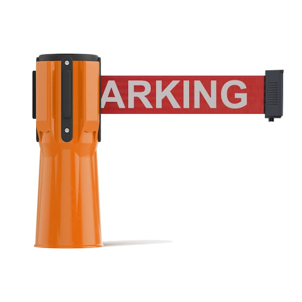 Montour Line Retractable Belt Barrier Cone Mount Orange Case 11ft. NoPa.Belt - CP100-OR-NOPARRW-110