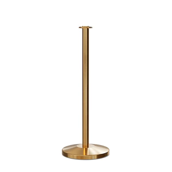 Montour Line Stanchion Post and Rope Sat.Brass Post Flat Top - EP400-FL-SB