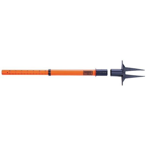 Banner Stakes Plastic Stake, Orange, 22 in to 42 in Adjustable Post Height, Matte - PL4020