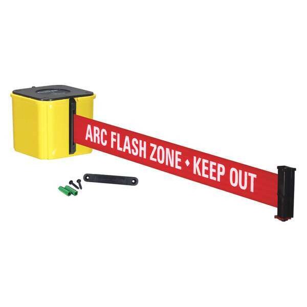 Retracta-Belt Retractable Belt Barrier, Black, 29 ft. - WM412YW30-ARC-RE