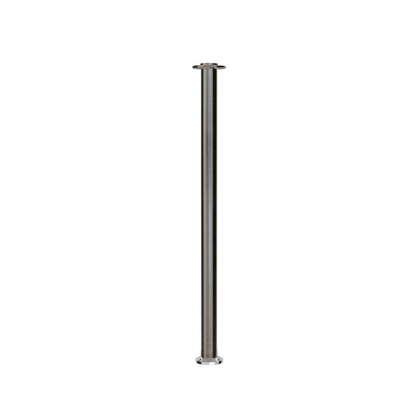 Montour Line Stanchion Post and Rope Fixed Base Sat.Steel Post Flat Top - SP400F-FL-SS