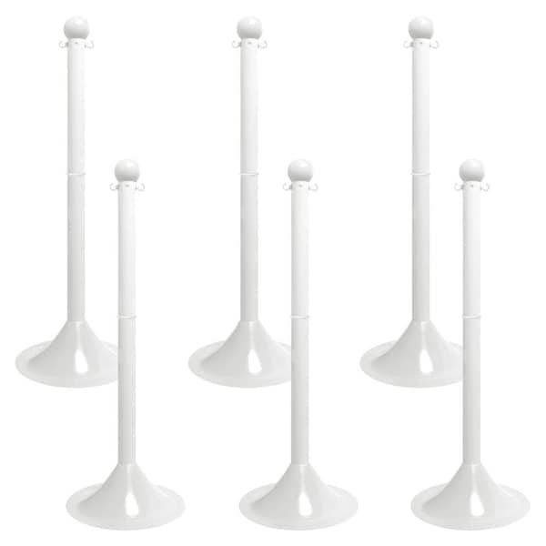 Mr. Chain Black Medium Duty Stowable Stanchion, 6PK - 93703-6