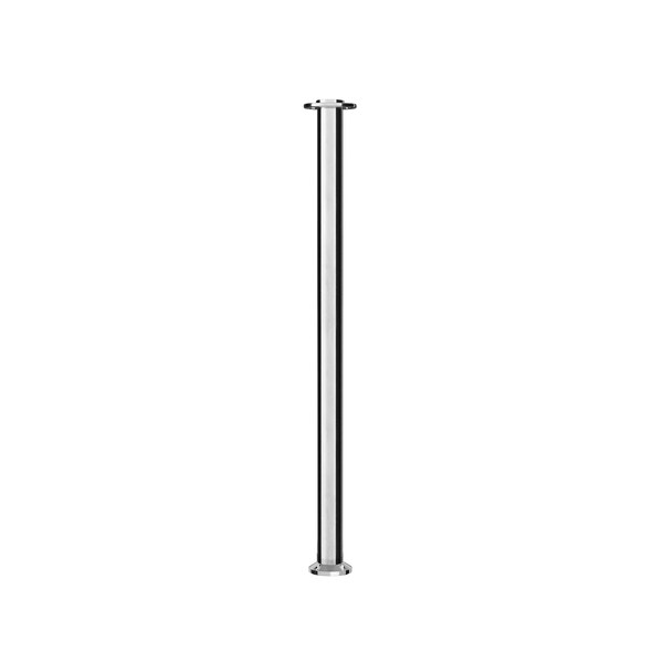 Montour Line Stanchion Post and Rope Fixed Base Pol.Steel Post Flat Top - SP400F-FL-PS