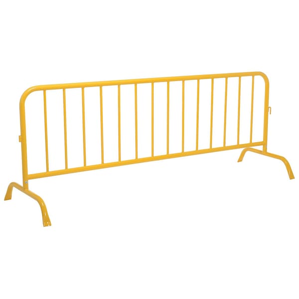 Global Industrial Crowd Control Barrier, Yellow, 102 in Length, Powder coat - 695009