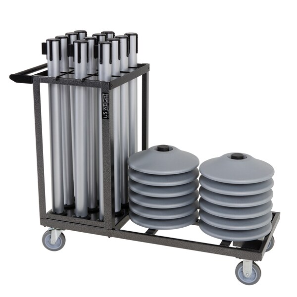 Us Weight Statesman Stanchion Cart Kit, Silver Premium Steel - U2509SLVR12
