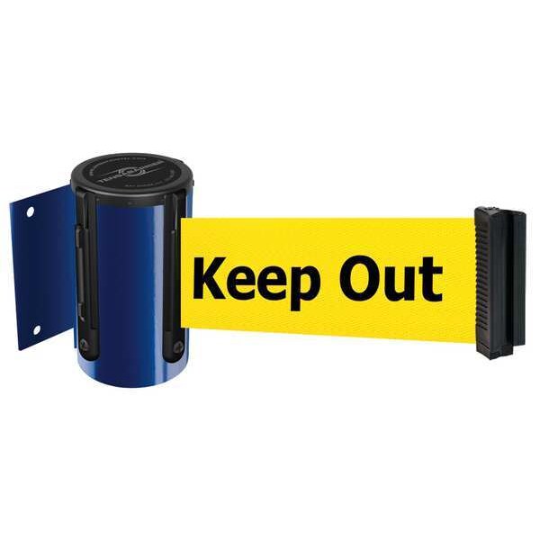 Tensabarrier Belt Barrier, Blue, Belt Color Yellow - 896-STD-23-STD-NO-YDX-C