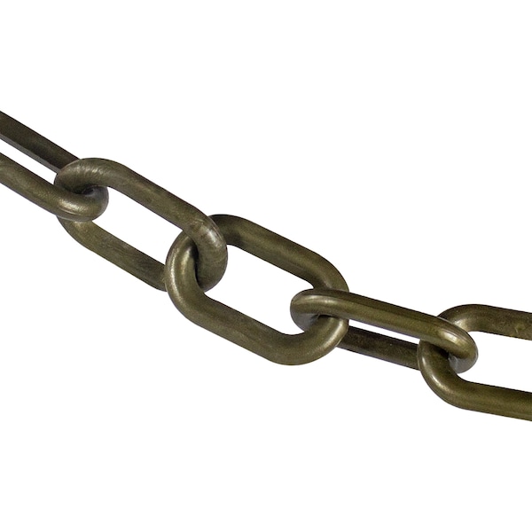 Mr. Chain 2" x 100' Khaki Gold Heavy Duty Plastic Safety Chain - 51007-100