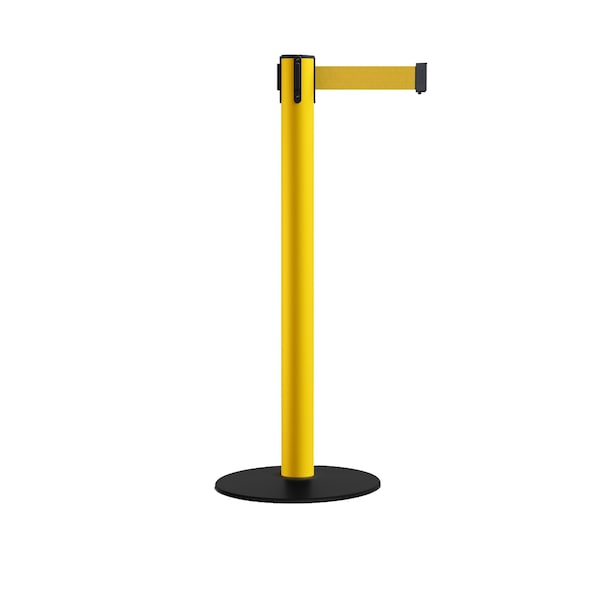Montour Line Retr. Belt Stanchion, Low Base, 3in YLW Post 16' YLW Belt - S660-YW-YW-160