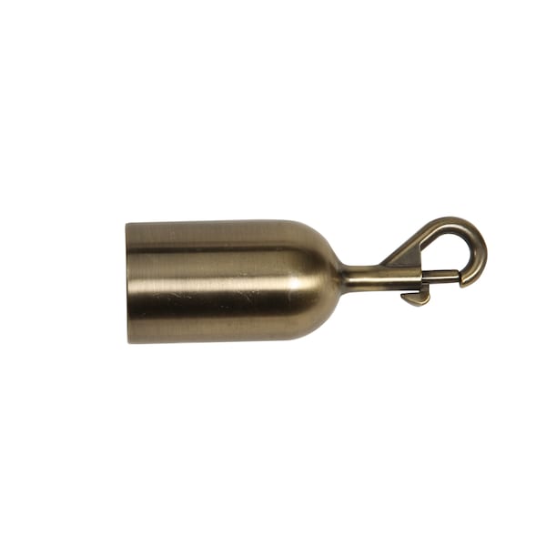 Queue Solutions 6' Velour Stanchion Rope, 1.5" dia., Red, English Antique Snap Ends - 245RD6-SESLEA