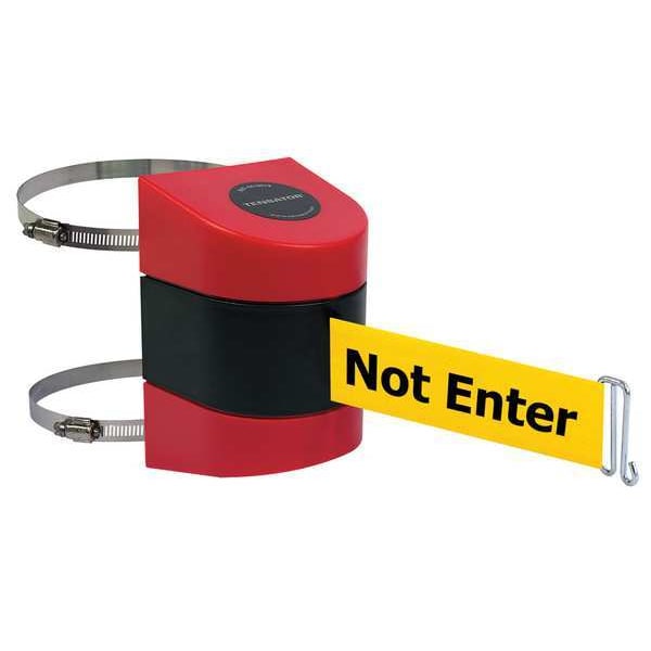 Tensabarrier Belt Barrier, Red, Belt Color Yellow - 897-15-C-21-NO-YAX-A