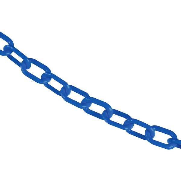 Mr. Chain 1" x 100' Sky Blue Plastic Safety Chain - 10024-100