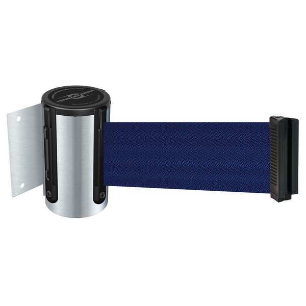 Tensabarrier Belt Barrier, Chrome, Belt Color Blue - 896-STD-1S-MAX-NO-L5X-C