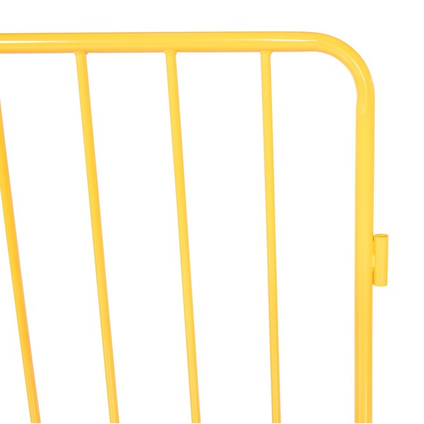 Vestil YELLOW BARRIER 48" W/FEET (1)CURVED (1) WHEELED - PRAIL-48-Y-W