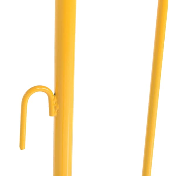 Vestil YELLOW BARRIER 48" W/FEET (1)CURVED (1) WHEELED - PRAIL-48-Y-W