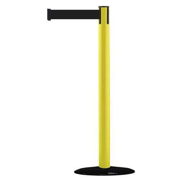 Tensabarrier Barrier Post with Belt, 7 1/2 ft Length, 38 in Post Height, No Legend - 875-35-STD-NO-B9X-C