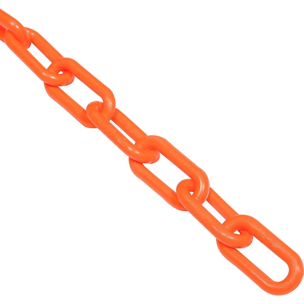 Global Industrial Plastic Chain Barrier, 1-1/2x50'L, Safety Orange - 954112SO