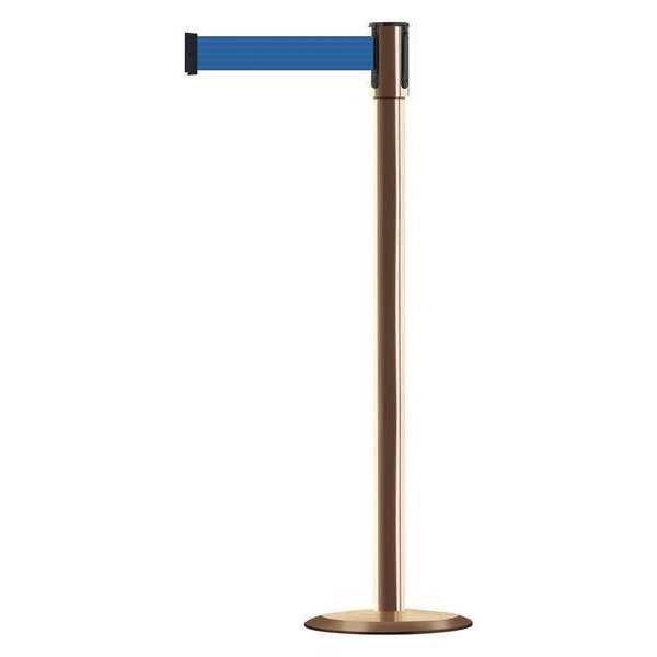 Tensabarrier Barrier Post with Belt, Black, 13 ft Length, 38 in Post Height, No Legend, Universal - 890U-2P-2P-2P-MAX-NO-L5X-C