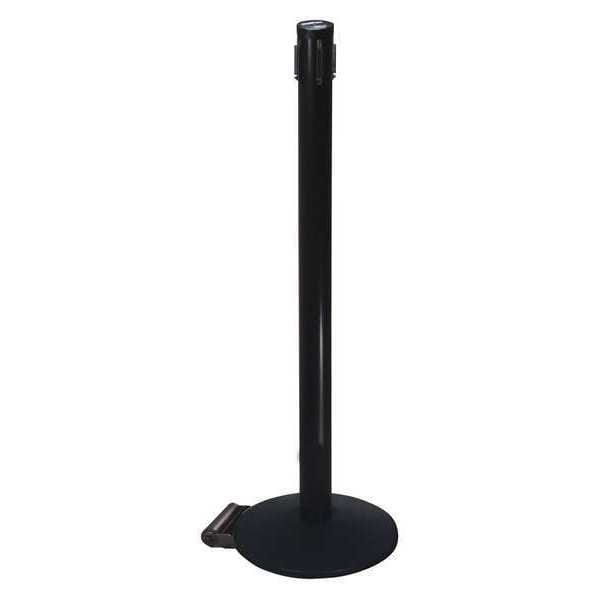 Retracta-Belt Single Belt Receiver Post, 40in.H, Black - PM412-30BA-RCV