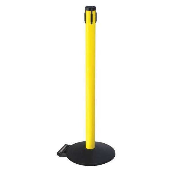 Retracta-Belt Single Belt Receiver Post, 40in.H, Yellow - PM412-30YA-RCV