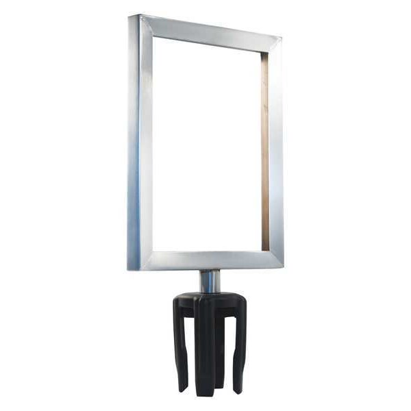 Visiontron Sign Frame, 11in.Hx8-1/2in.L, Satin Chrome - FR811HDSC-CSB