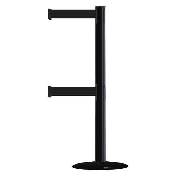Tensabarrier Barrier Post with Belt, 7 1/2 ft Length, 38 in Post Height, No Legend - 889T2B-33-33-STD-NO-B9X-C