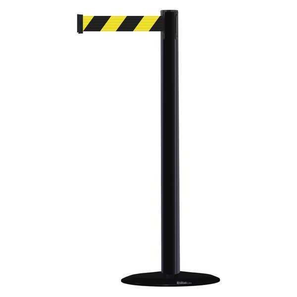 Tensabarrier Barrier Post with Belt, 7 1/2 ft Length, 38 in Post Height, No Legend - 875-33-STD-NO-D4X-C