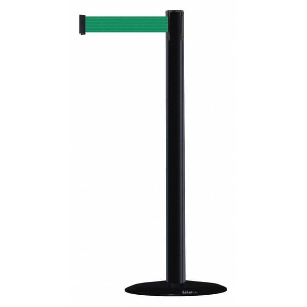 Tensabarrier Barrier Post with Belt, 7 1/2 ft Length, 38 in Post Height, No Legend - 875-33-STD-NO-G6X-C
