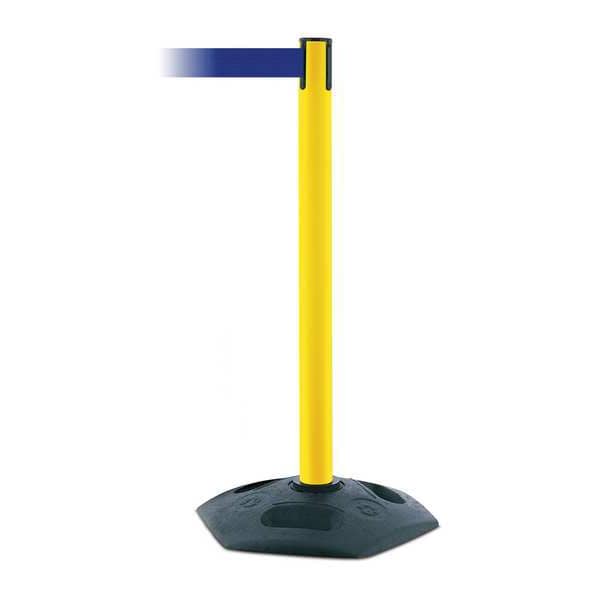 Tensabarrier Barrier Post with Belt, 7 1/2 ft Length, 38 in Post Height, No Legend - 886-35-STD-NO-L5X-C