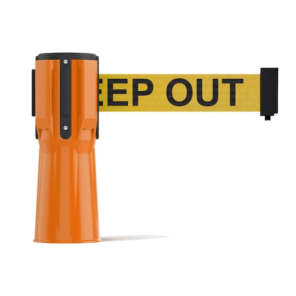 Montour Line Retractable Belt Barrier Cone Mount Orange Case 7.5ftDange.Belt - CP100-OR-DANGEYB-75