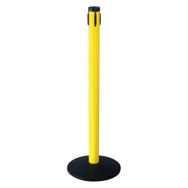 Retracta-Belt Receiver Post, 40 In H, Yellow Aluminum - 301YA-RCV