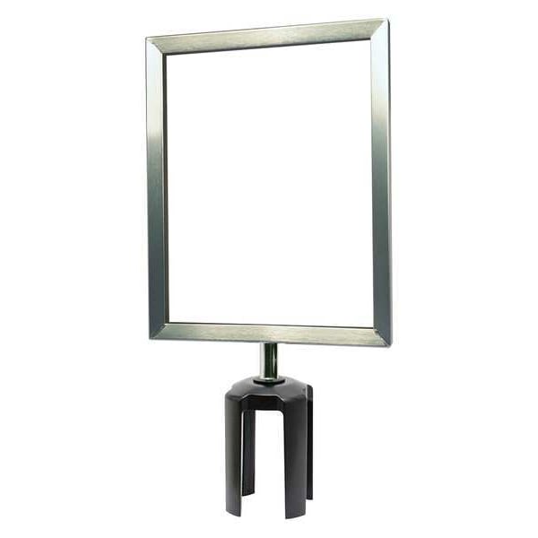 Tensabarrier Sign Frame, 11 x 8-1/2 In, Satin Chrome - FRAME-HDSC-1S-8511HD-V