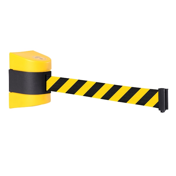 Queue Solutions WallPro 450, Yellow, 20' Yellow/Black DANGER-FORKLIFT TRUCKS Belt - WP450Y-YBDFT200