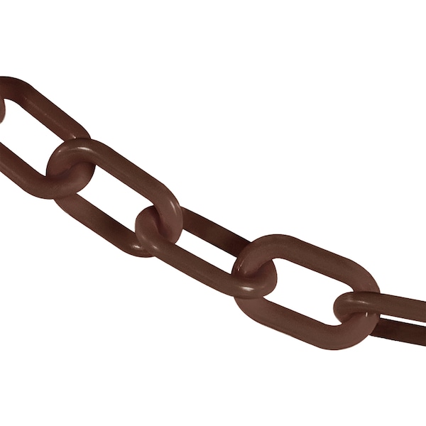 Mr. Chain 2" x 500' Brown Heavy Duty Plastic Safety Chain - 51010-500