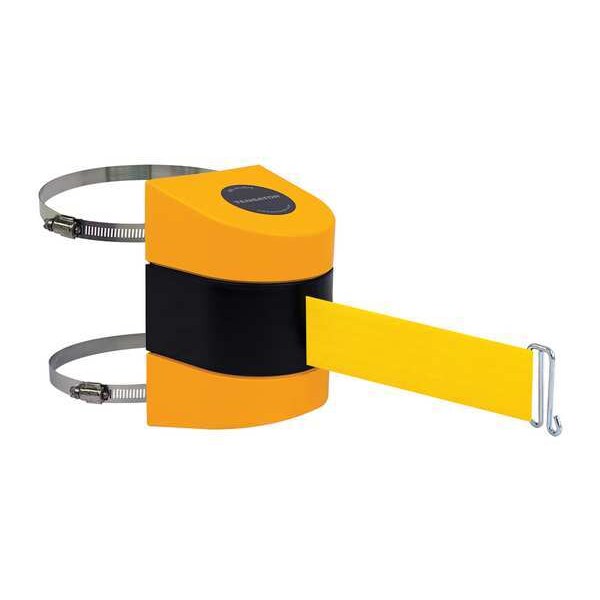 Tensabarrier Retractable Belt Barrier, Yellow, 30 ft Length, Yellow - 897-30-C-35-NO-Y5X-A
