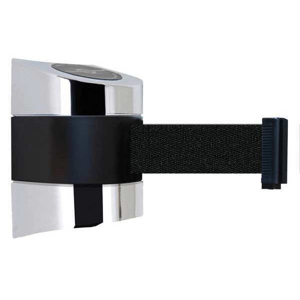 Tensabarrier Belt Barrier, Chrome, Belt Color Black - 897-15-S-1P-NO-B9X-C