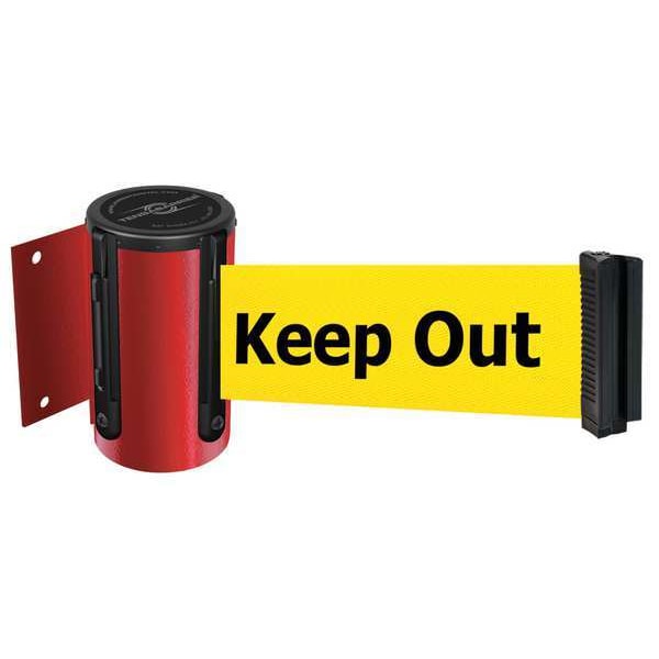 Tensabarrier Belt Barrier, Red, Belt Color Yellow - 896-STD-21-STD-NO-YDX-C