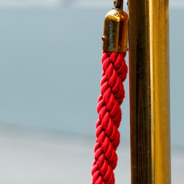 Pittman Braided Red Rope, 5', Gold Finish Clip - 741599