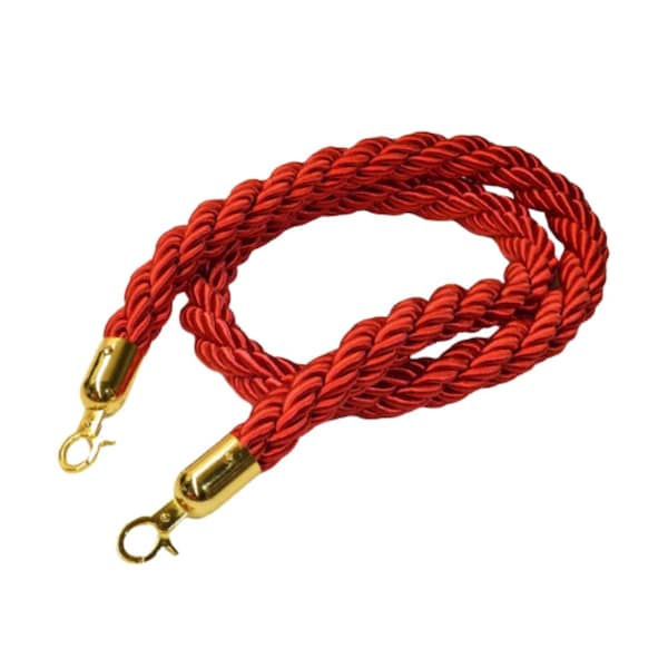 Pittman Braided Red Rope, 5', Gold Finish Clip - 741599