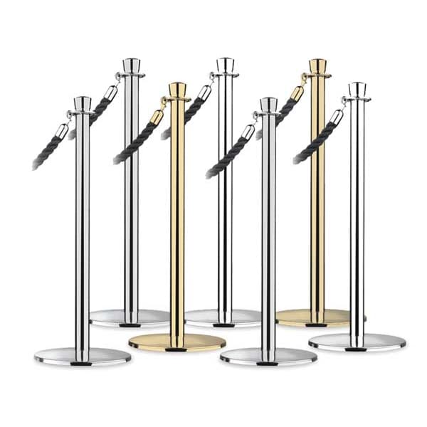 Lawrence Metal Urn Top Rope Post, Polished Chrome - 310U-1P-NOT