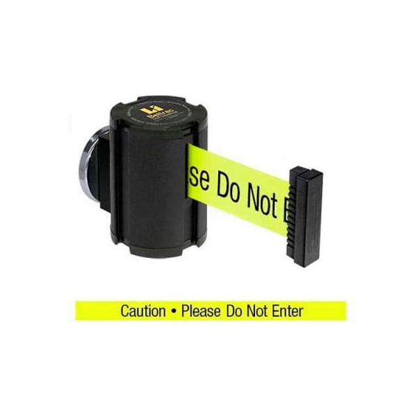 Lavi Industries Lavi Industries Magnetic Retractable Belt Barrier, Black Wrinkle W/13' Neon Yellow "Caution" Belt - 50-41300MG/WB/FY/S6