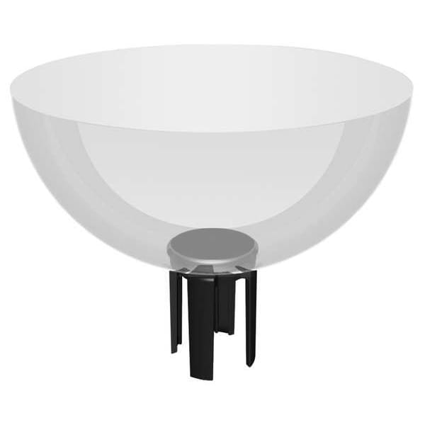 Tensabarrier Merchandising Bowl, Clear, Not Applicable, Unfinished - TENSABOWL-HDSC-NOFR-NODIVIDER