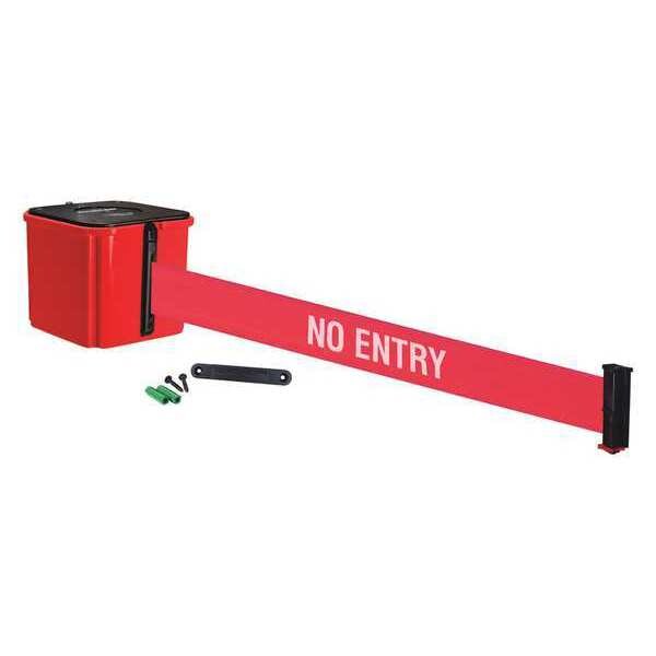 Retracta-Belt Belt Barrier, 4" H, Red/White Text Belt - WM412RD15-NE-RE