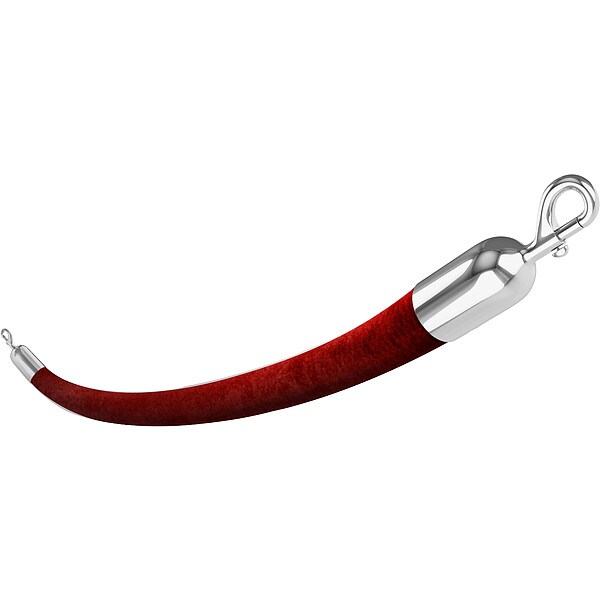 Visiontron Barrier Rope, Velour, 6 ft L - 841RD72SE-SC