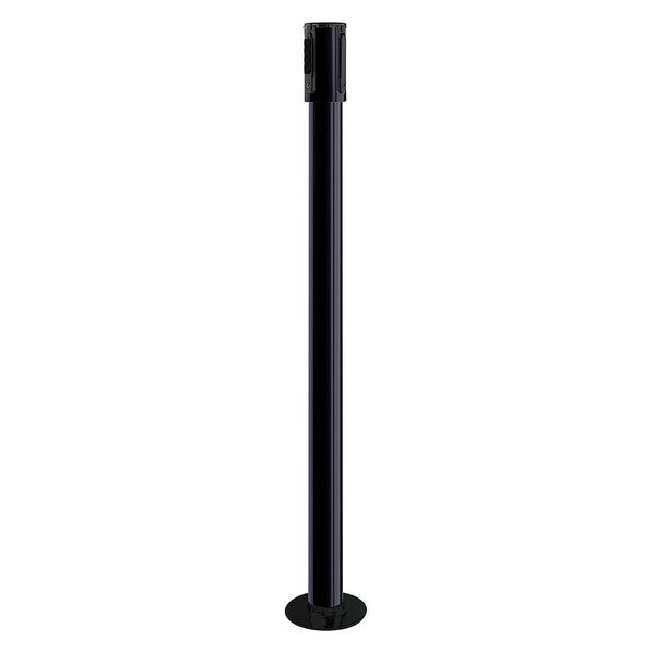 Tensabarrier Receiver Post, 40-1/2 In H, Black - 890F-33-33-RCV