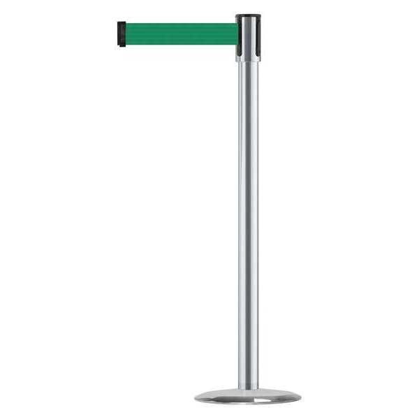 Tensabarrier Barrier Post with Belt, 7 1/2 ft Length, 38 in Post Height, No Legend - 890U-1S-1S-1S-STD-NO-G6X-C