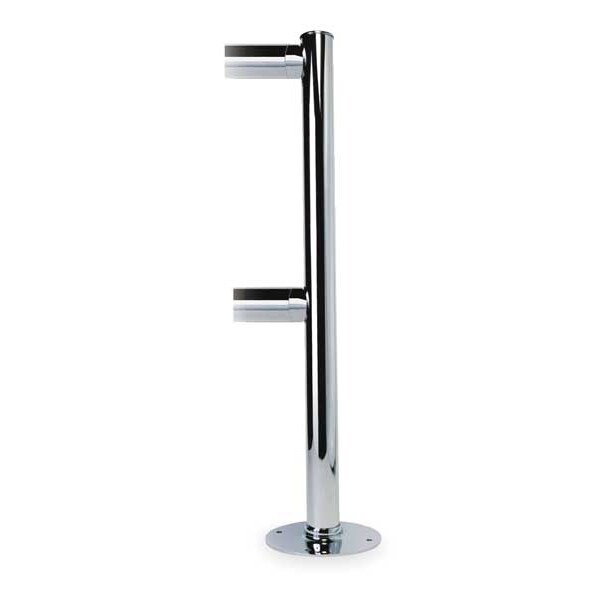 Tensabarrier Adapta-Rail, End Post, Polished Chrome - ADAPTARAIL-2L-5-36-END-1P