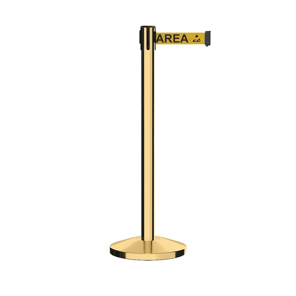 Montour Line Stanchion Belt Barrier Pol.Brass Post 13ft. Area Belt - ES400-PB-ESDPRYB-130