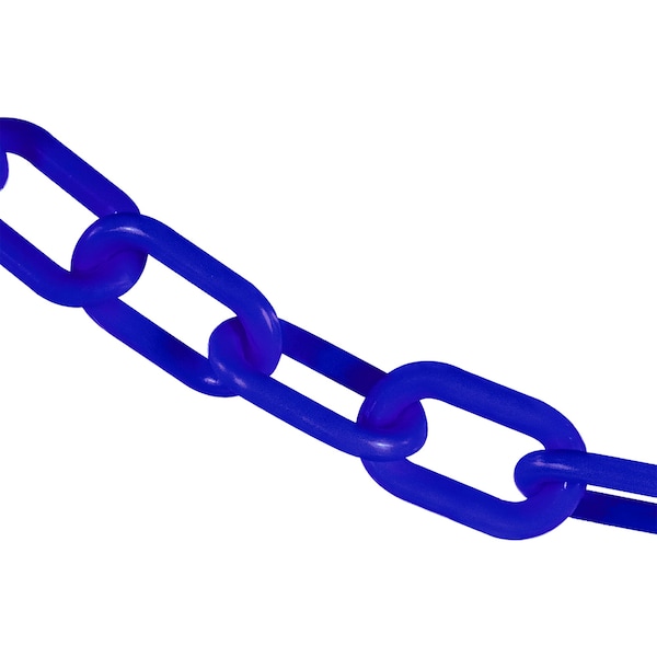 Mr. Chain 2" x 50' Traffic Blue Heavy Duty Plastic Safety Chain - 51026-50