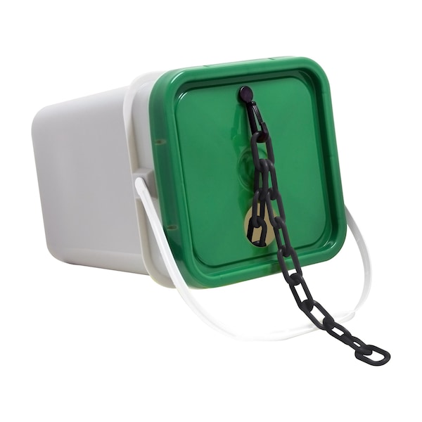 Mr. Chain 1" x 350' Slate Gray Plastic Safety Chain - Pail - 10057-P
